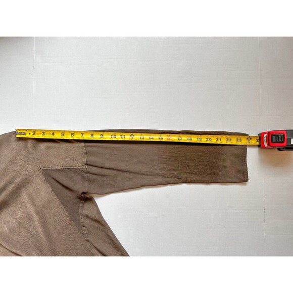 Vintage Ghost Brown Long Sleeve Blouse Women’s Small Made In England Silky Flowy - Picture 11 of 11